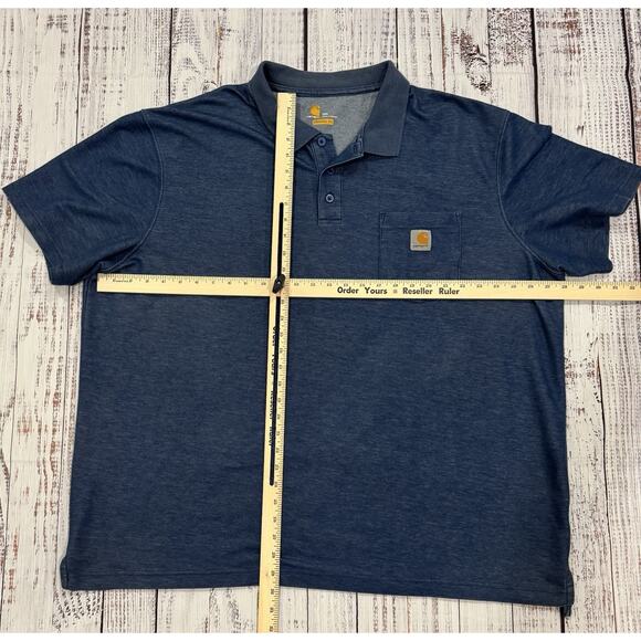 Carhartt K570 Pocket Polo Shirt Men’s 3XL Blue Heather Original Fit Workwear - Picture 5 of 5